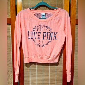 🔒 PINK by Victoria’s Secret bright peach long sleeve, size XS